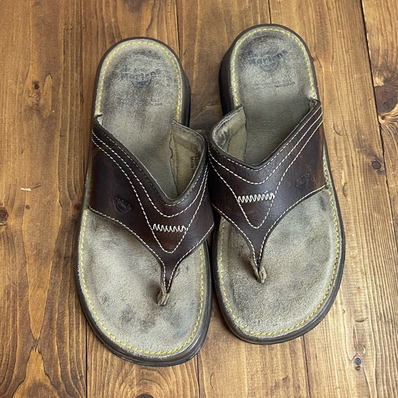 Dr Martens Mens brown leather thong sandals size 6
